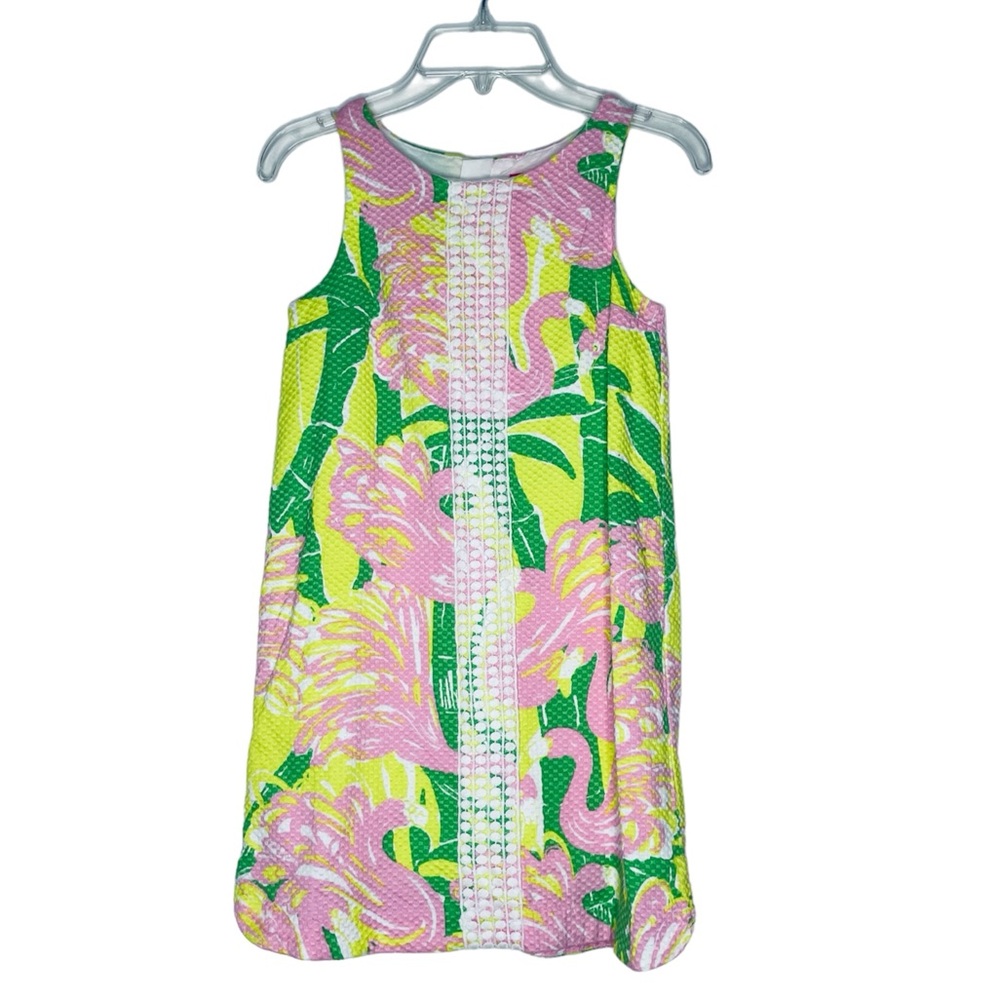 Lilly Pulitzer For Target flamingo print lace shift sleeveless dress Medium